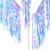 Vickerman RX241300 - 36 in. Iridescent Irid Tinsel Icicle 3-Tip Artificial Spray - 3 Pack