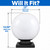 12-Inch White Globe Pier Mount Light - Black Aluminum Base - E26 Medium Base 