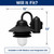 White Outdoor Nautical Post Mount Gooseneck Light Fixture - Clear Prism Diffuser 