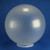 LBS Lighting 12" Frost Plastic Light Globe with 4" Lip Fitter Neck 