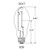 Plusrite 2004 LU150/MED - 150W High Pressure Sodium HID Lamp - 2000K