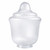 21" Clear Texture Plastic Street Light Acorn with 8" Flange Neck 