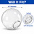 10" Clear Acrylic Replacement Light Globe with 4" Lip