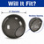 8" Smoke Acrylic Plastic Light Globe Neckless Opening 