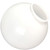 14" White Acrylic Replacement Light Globe with 6" Lip