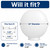 14" White Plastic Light Globe with 6" Lip Fitter Neck 