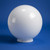8" Plastic White Light Globe with 4" Neck 