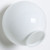 8" Plastic White Light Globe with 4" Neck 