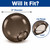 12" Bronze Acrylic Plastic Light Globe with 4" Neck Lip 