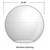 30" White Acrylic Replacement Lamp Post Globe - Custom Opening