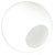 30" White Acrylic Replacement Lamp Post Globe - Custom Opening 