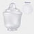 18 Inch Clear Textured Acorn Street Lamp Globe with 8 Inch Flange Neck 