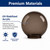 6" Bronze Plastic Acrylic Light Globe with Threaded Neck Fitter 