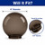 6" Bronze Plastic Acrylic Light Globe with Threaded Neck Fitter 