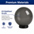 6" Smoke Plastic Light Globe Threaded Screw Neck 