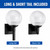 Black Outdoor Wall Sconce with Clear Prismatic Globe - Long & Short Tail Included