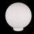 8" White Acrylic Replacement Light Globe with 3" Threaded Screw Neck