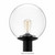 14" Clear Globe Black Post Top Light Fixture - Outdoor 