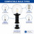 14" Clear Globe Black Post Top Light Fixture - Outdoor 