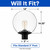 14" Clear Globe Black Post Top Light Fixture - Outdoor 