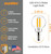 Sunlite 81145-SU - G16.5 LED Filament Bulb - 6W - 3000K - 6 Pack 