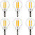 Sunlite 81145-SU - G16.5 LED Filament Bulb - 6W - 3000K - 6 Pack 