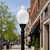 Decorative White Acorn Street Light Post Fixture