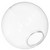 20" Clear Plastic Acrylic Light Globe with 6" Lip Neck