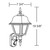 Decorative Black Coach Outdoor Wall Lantern Clear Beveled Lens - Scroll Arm Finial