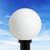 Incon Lighting 10" White Globe Post Mount Light Fixture Black Base 