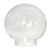 6" Clear Acrylic Replacement Light Globe with 3" Threaded Screw Neck