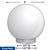 8" Clear Acrylic Replacement Light Globe with 3" Threaded Screw Neck