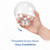 8" Clear Acrylic Replacement Light Globe with 3" Threaded Screw Neck