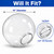 14" Clear Acrylic Replacement Light Globe with 6" Lip