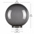 14" Smoke Plastic Light Globe with 6" Lip Fitter Neck