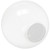12" White Acrylic Plastic Light Globe with 4" Neck Base 