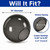 14" Smoke Light Globe with Neckless Opening 