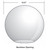 12" Clear Acrylic Replacement Light Globe with 5.25" Neckless Opening