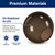 12" Bronze Acrylic Plastic Light Globe with 5-1/4"  Neckless Opening 