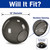 12" Smoke Acrylic Plastic Light Globe with 5.25" Neckless Opening 