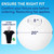 20" White Acrylic Replacement Light Globe with 8" Lip