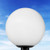 12" White Globe Black Base Lamp Post Light Fixture