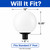 12" White Globe Black Base Lamp Post Light Fixture