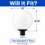 12" White Globe Black Base Lamp Post Light Fixture 