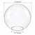 Volume Lighting GS-251 - 6 Inch Clear Glass Replacement Sphere Shade - 2.5" Neckless Opening