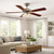 Volume V6174-33 - Indoor Brushed Nickel Ceiling Fan with Four Lights 