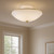 Volume V1922-12 Indoor Polished Brass White Flush Mount