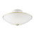Volume Lighting V1922-12 - Polished Brass and White Ceiling Light - White Glass Bowl