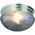 Volume Lighting V7056-33 - Brushed Nickel Flush Mount - Clear Ribbed Glass