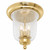 Volume V7170-2 - 11" Indoor Flush Mount - Clear Seedy Glass Dome - Polished Brass - Mid-Century